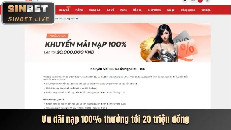Thưởng chào mừng gamvip apk
